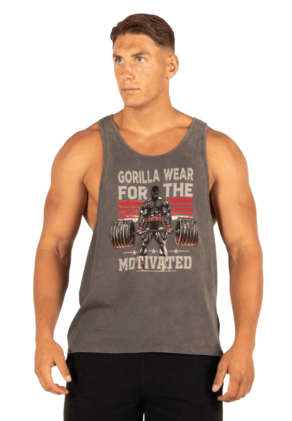 Gorilla Wear Churchill Stringer - Washed Grey - Gorilla Wear | Kraft & Kontroll