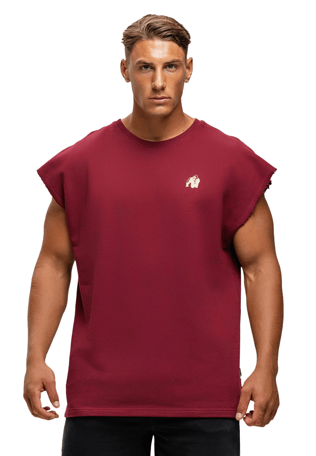 Gorilla Wear Bouse Cut Off Tank Top - Burgundy - Gorilla Wear | Kraft & Kontroll