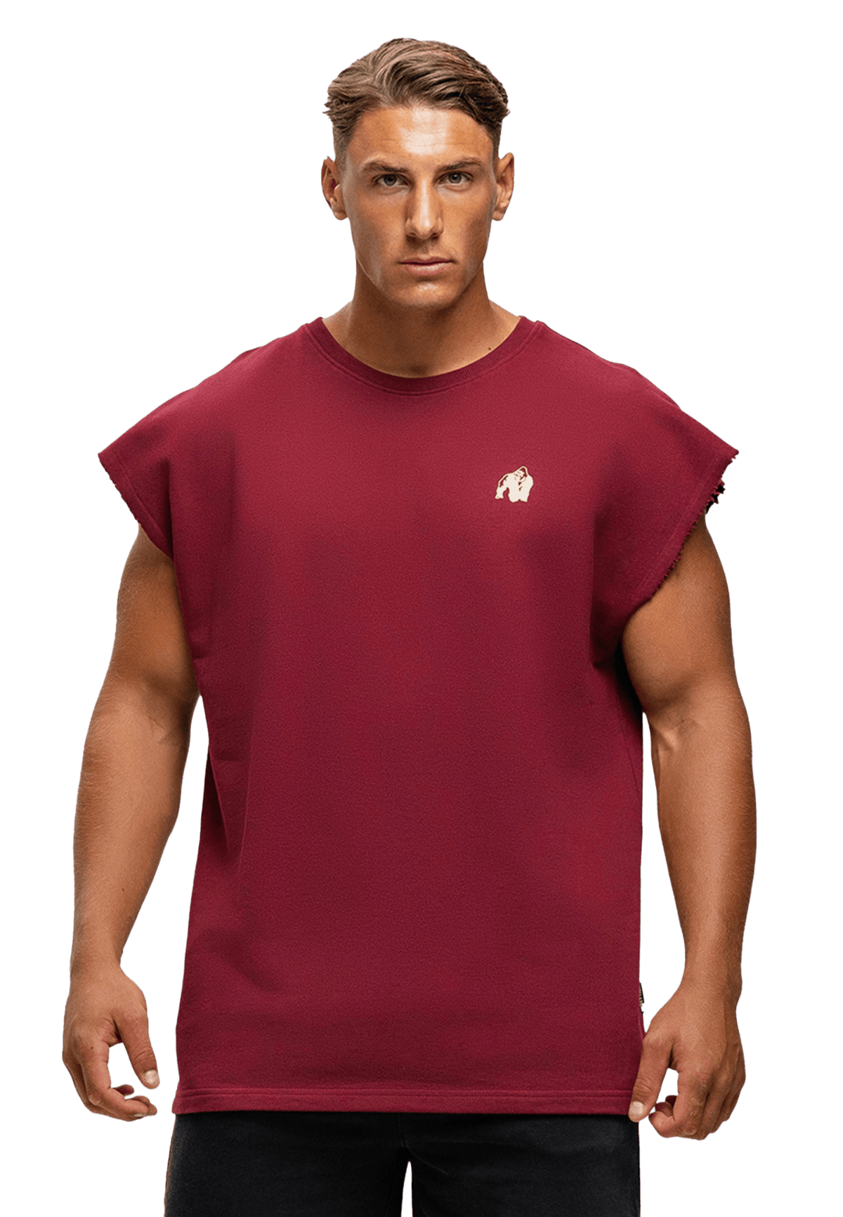Gorilla Wear Bouse Cut Off Tank Top - Burgundy - Gorilla Wear | Kraft & Kontroll