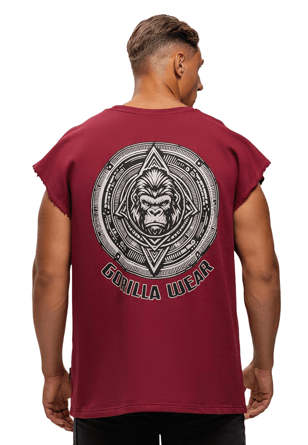 Gorilla Wear Bouse Cut Off Tank Top - Burgundy - Gorilla Wear | Kraft & Kontroll