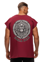 Gorilla Wear Bouse Cut Off Tank Top - Burgundy - Gorilla Wear | Kraft & Kontroll