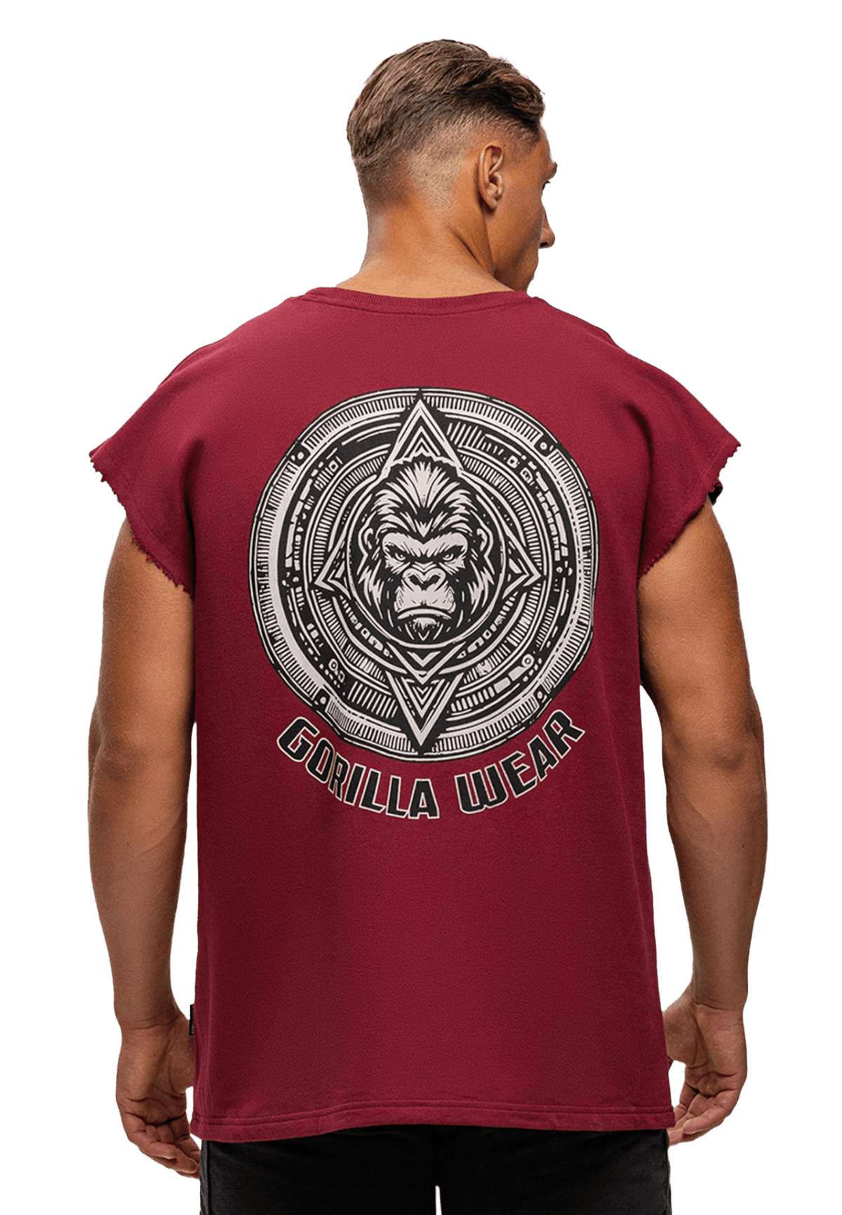 Gorilla Wear Bouse Cut Off Tank Top - Burgundy - Gorilla Wear | Kraft & Kontroll