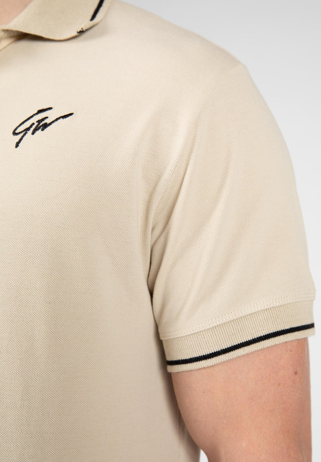 Gorilla Wear Delano Polo - Beige/Svart - Gorilla Wear | Kraft & Kontroll