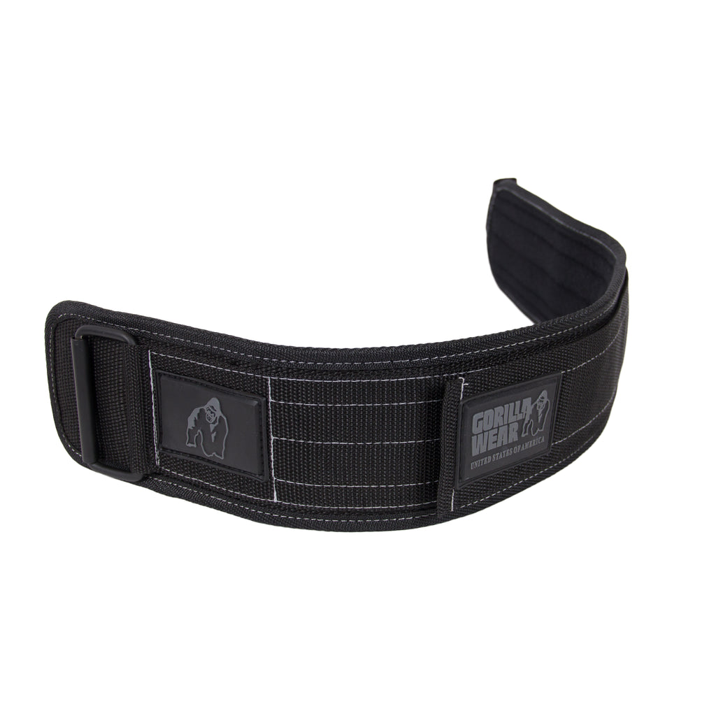 Gorilla Wear 4 Inch Nylon Belt - Svart/Grå