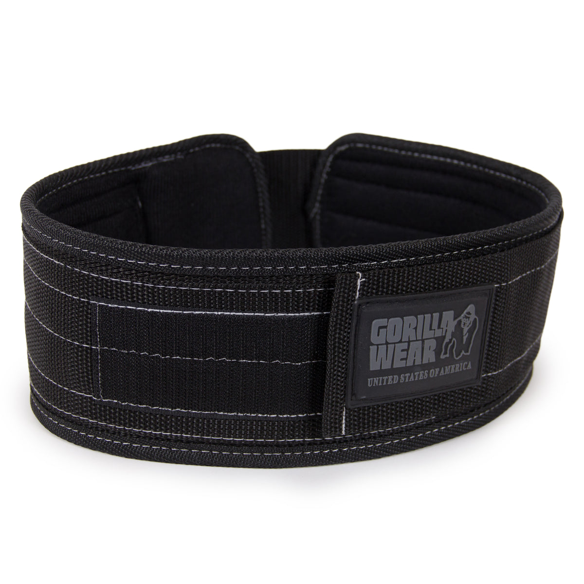 Gorilla Wear 4 Inch Nylon Belt - Svart/Grå