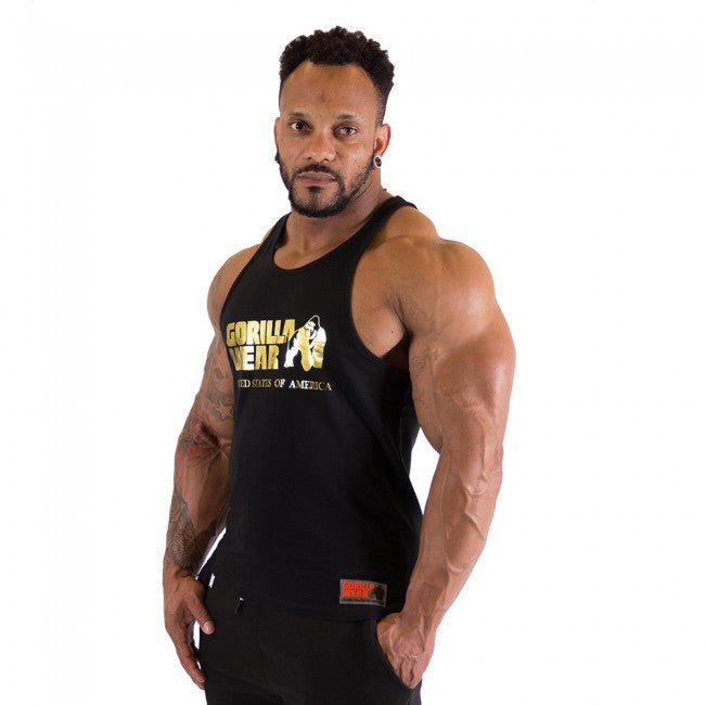 Gorilla Wear Classic Tank Top - Svart/Guld - Gorilla Wear | Kraft & Kontroll