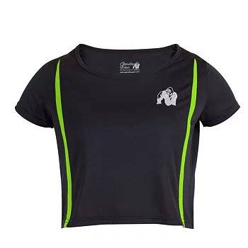 Gorilla Wear Columbia Crop Top - Black/Neon Lime - Gorilla Wear | Kraft & Kontroll