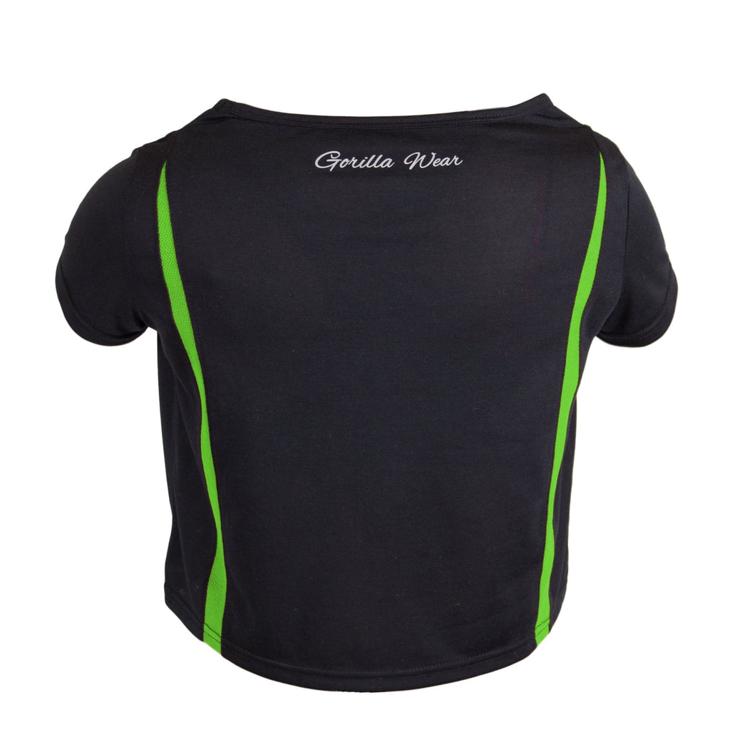 Gorilla Wear Columbia Crop Top - Black/Neon Lime - Gorilla Wear | Kraft & Kontroll