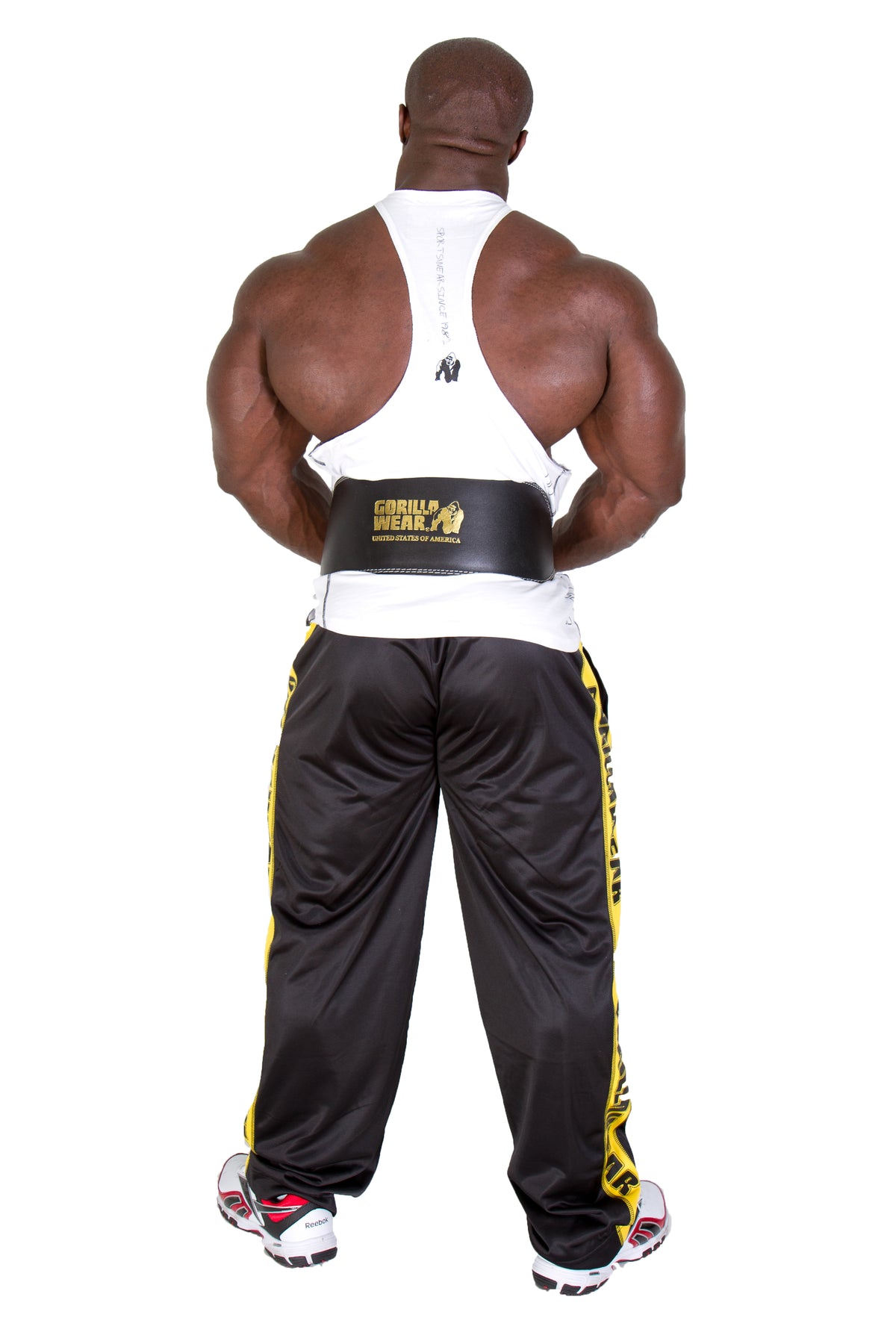 Gorilla Wear 6 Inch Padded Leather Belt - Svart/Guld