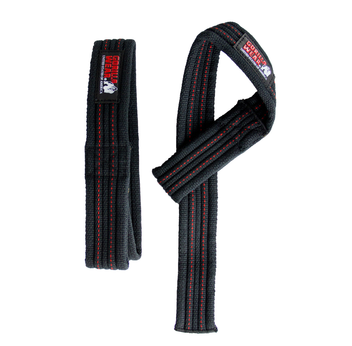 Gorilla Wear Hardcore Lifting Straps - Svart/Röd
