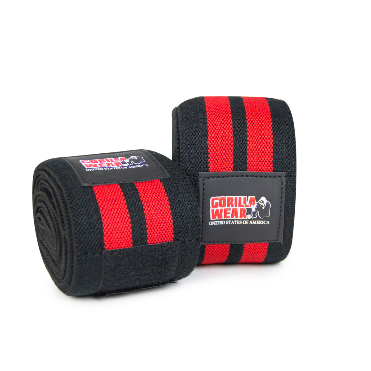 Gorilla Wear GW Knee Wraps 2 m - Svart/Röd