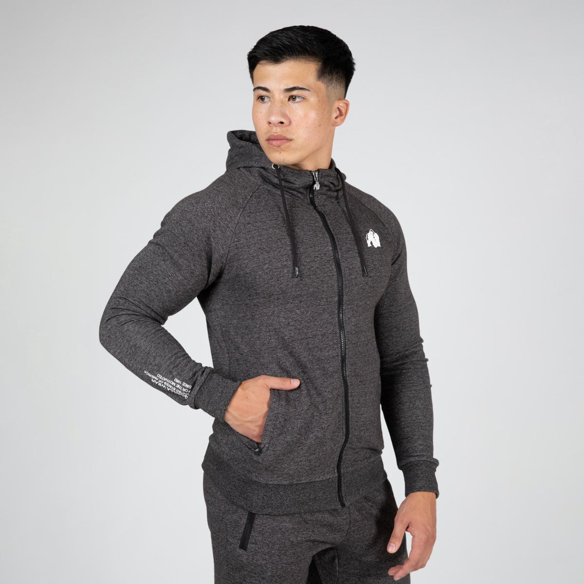 Gorilla Wear Payette Zipped Hoodie - Grå - Gorilla Wear | Kraft & Kontroll