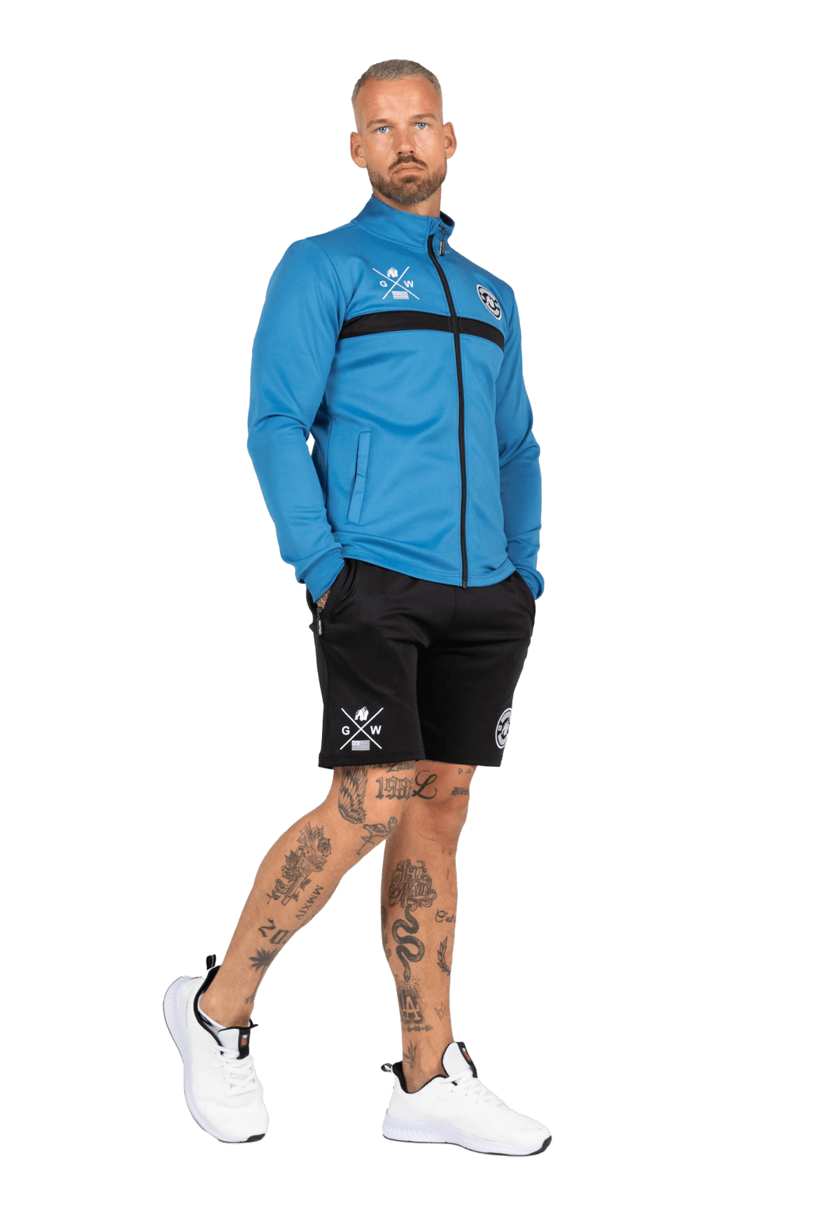 Gorilla Wear Vernon Track Jacket - Blå - Gorilla Wear | Kraft & Kontroll