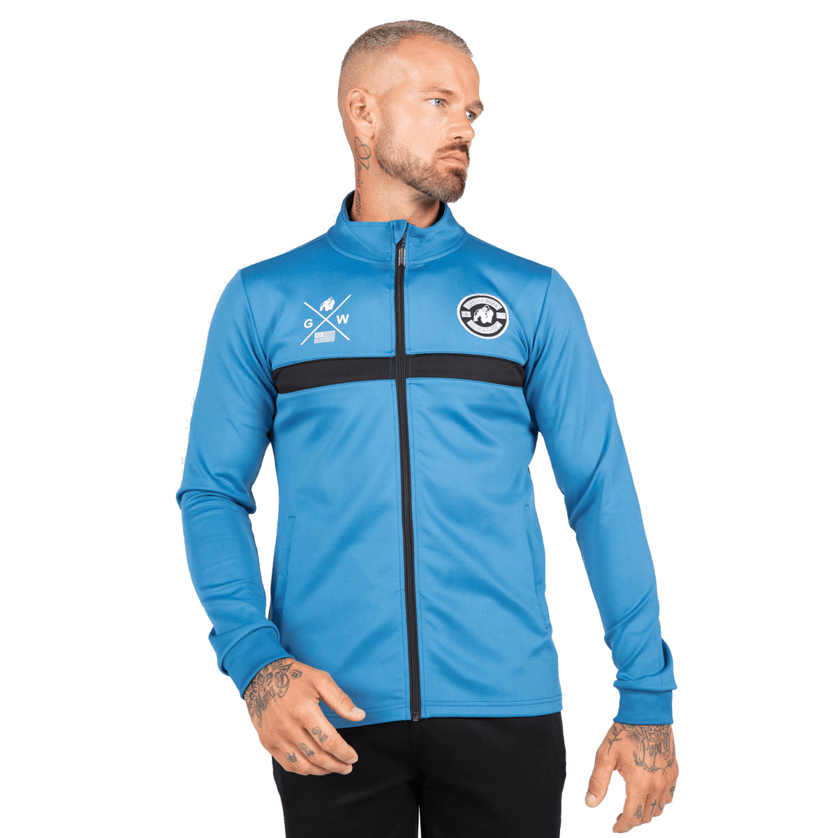 Gorilla Wear Vernon Track Jacket - Blå - Gorilla Wear | Kraft & Kontroll