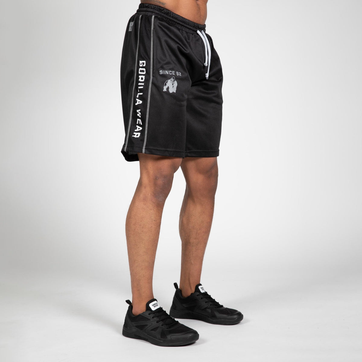 Gorilla Wear Functional Mesh Shorts - Svart/Vit - Gorilla Wear | Kraft & Kontroll