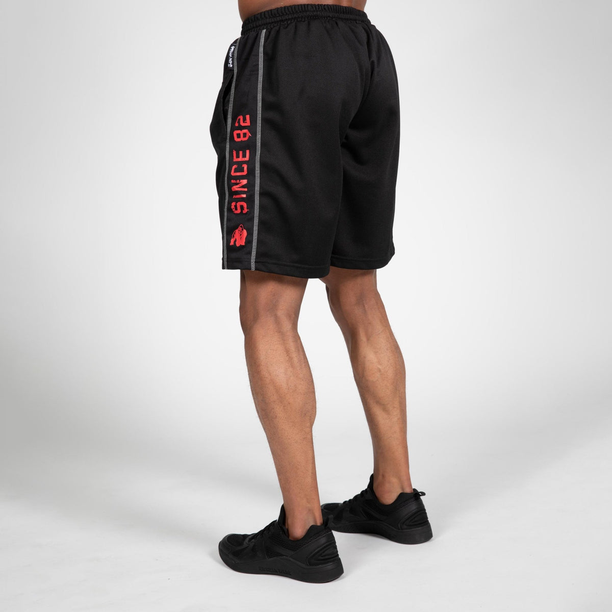 Gorilla Wear Functional Mesh Shorts - Svart/Röd - Gorilla Wear | Kraft & Kontroll