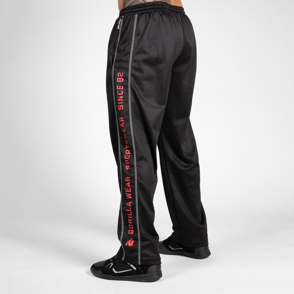 Gorilla Wear Functional Mesh Pants - Svart/Röd - Gorilla Wear | Kraft & Kontroll