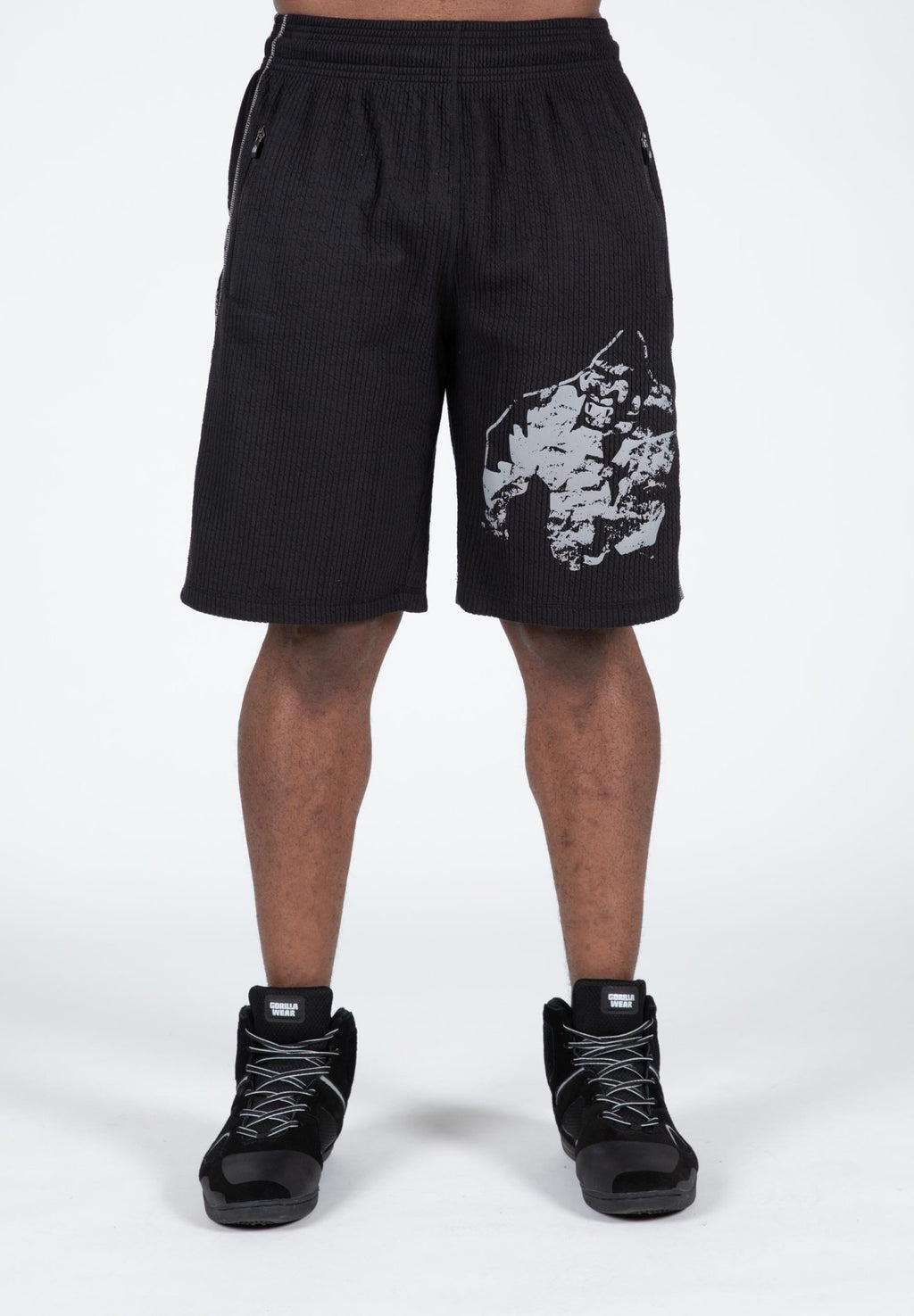 Gorilla Wear Buffalo Old School Workout Shorts - Svart/Grå - Gorilla Wear | Kraft & Kontroll