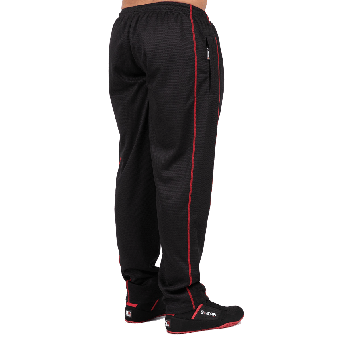 Gorilla Wear Wallace Mesh Pants - Svart/Röd - Gorilla Wear | Kraft & Kontroll