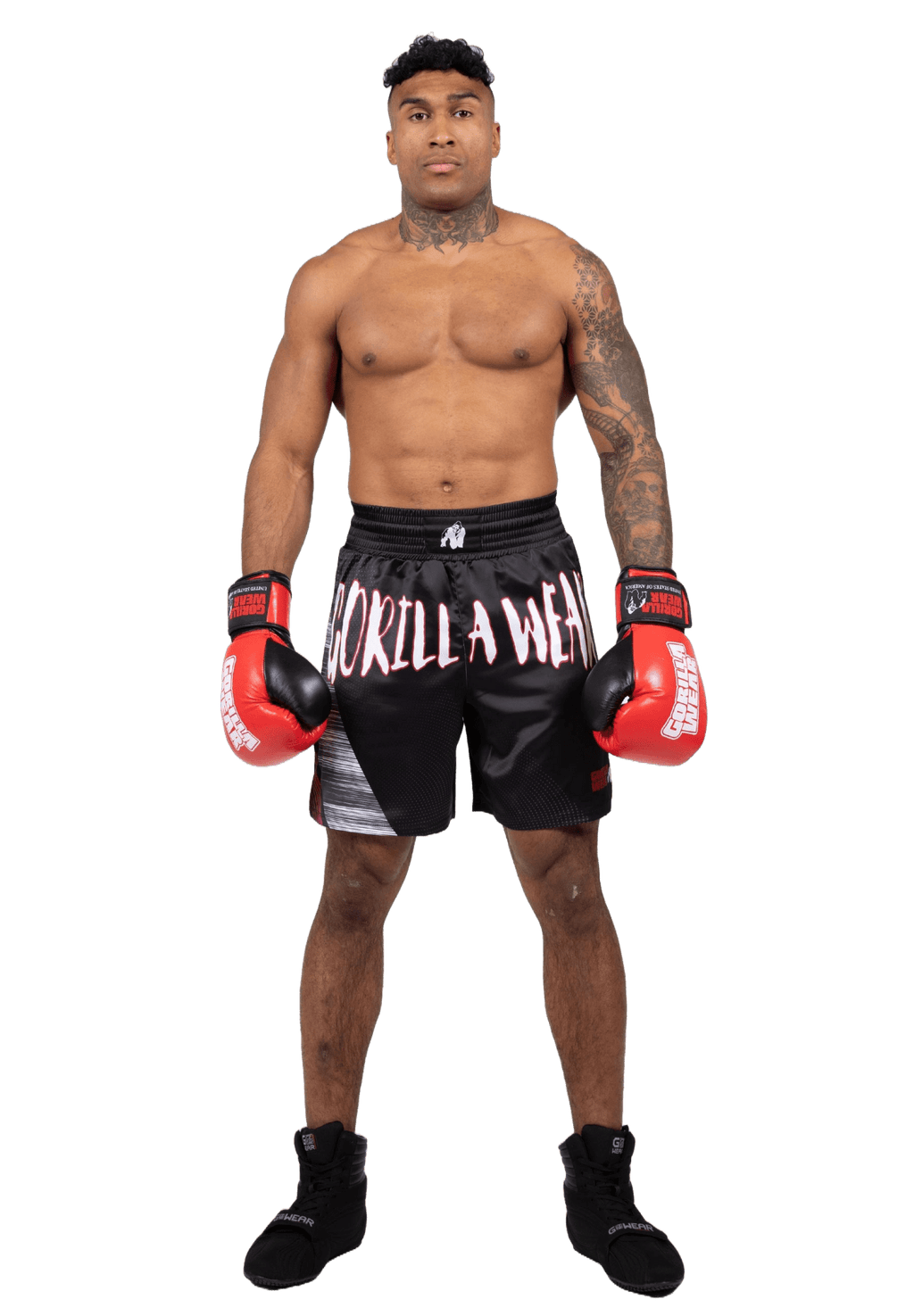 Gorilla Wear Clayton Boxing Shorts - Svart/Röd - Gorilla Wear | Kraft & Kontroll