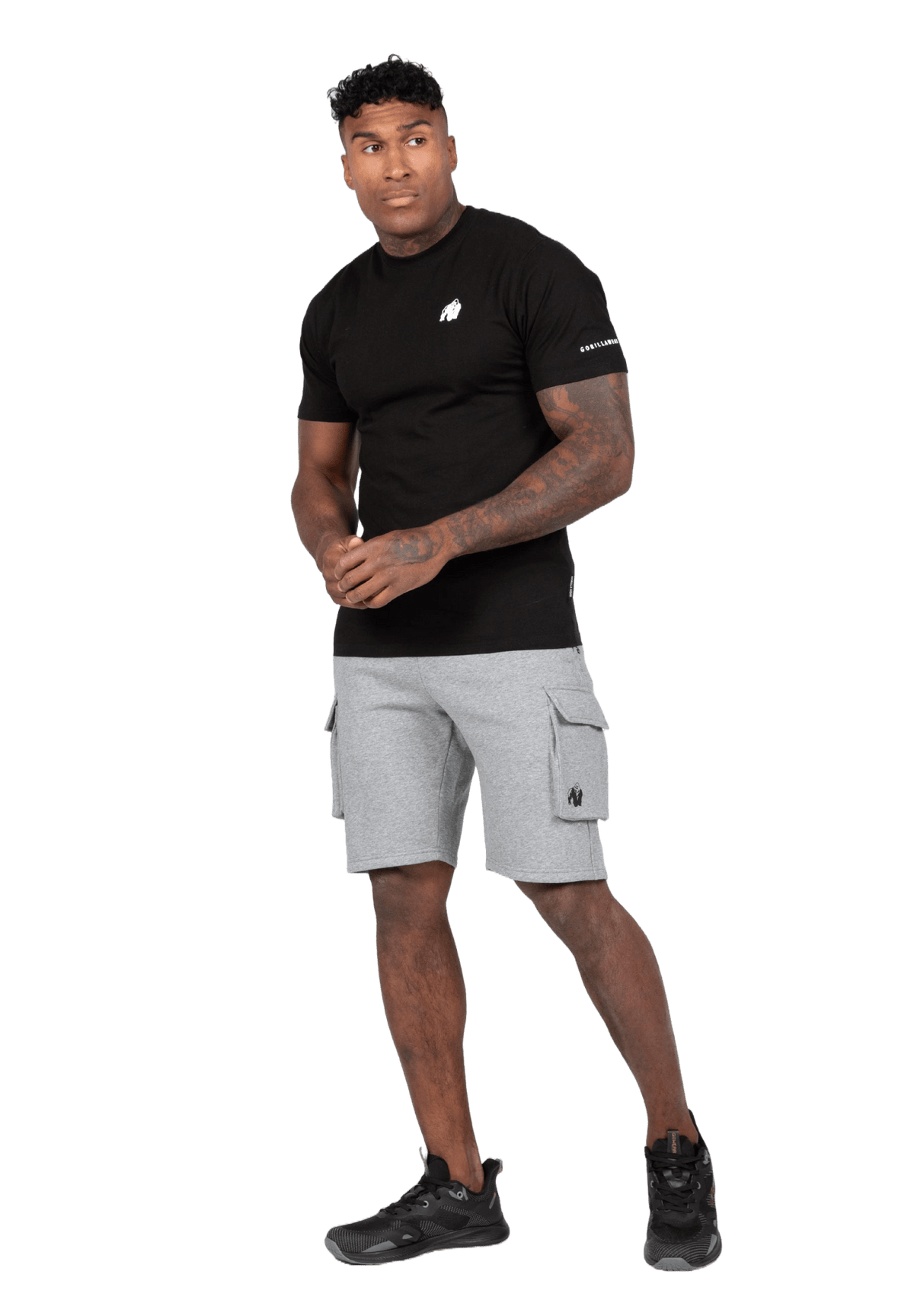 Gorilla Wear Hudson Cargo Sweat Shorts - Grey Melange - Gorilla Wear | Kraft & Kontroll