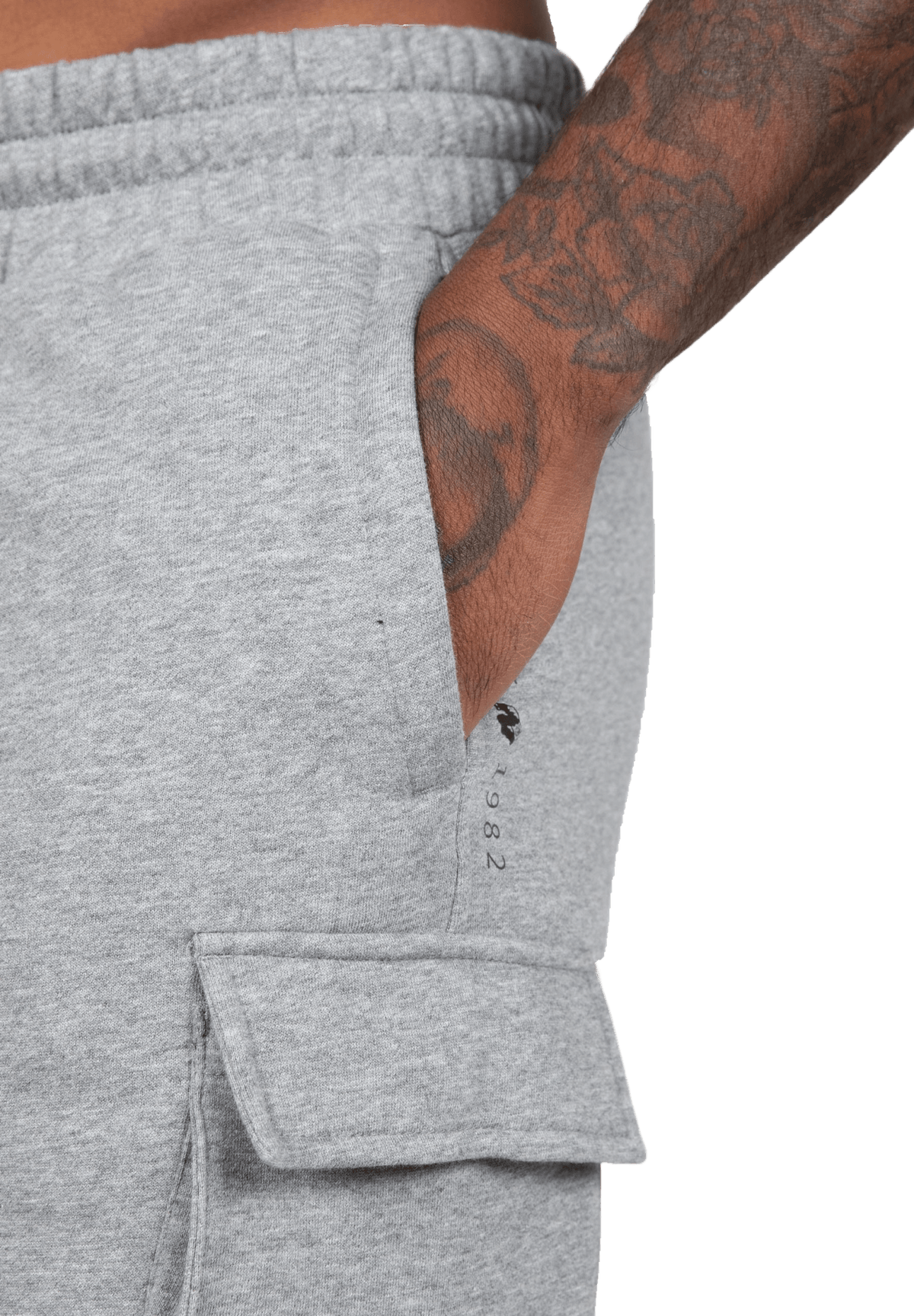 Gorilla Wear Hudson Cargo Sweat Shorts - Grey Melange - Gorilla Wear | Kraft & Kontroll