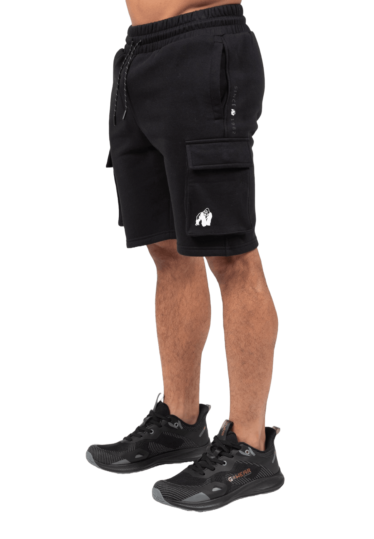 Gorilla Wear Hudson Cargo Sweat Shorts - Svart - Gorilla Wear | Kraft & Kontroll