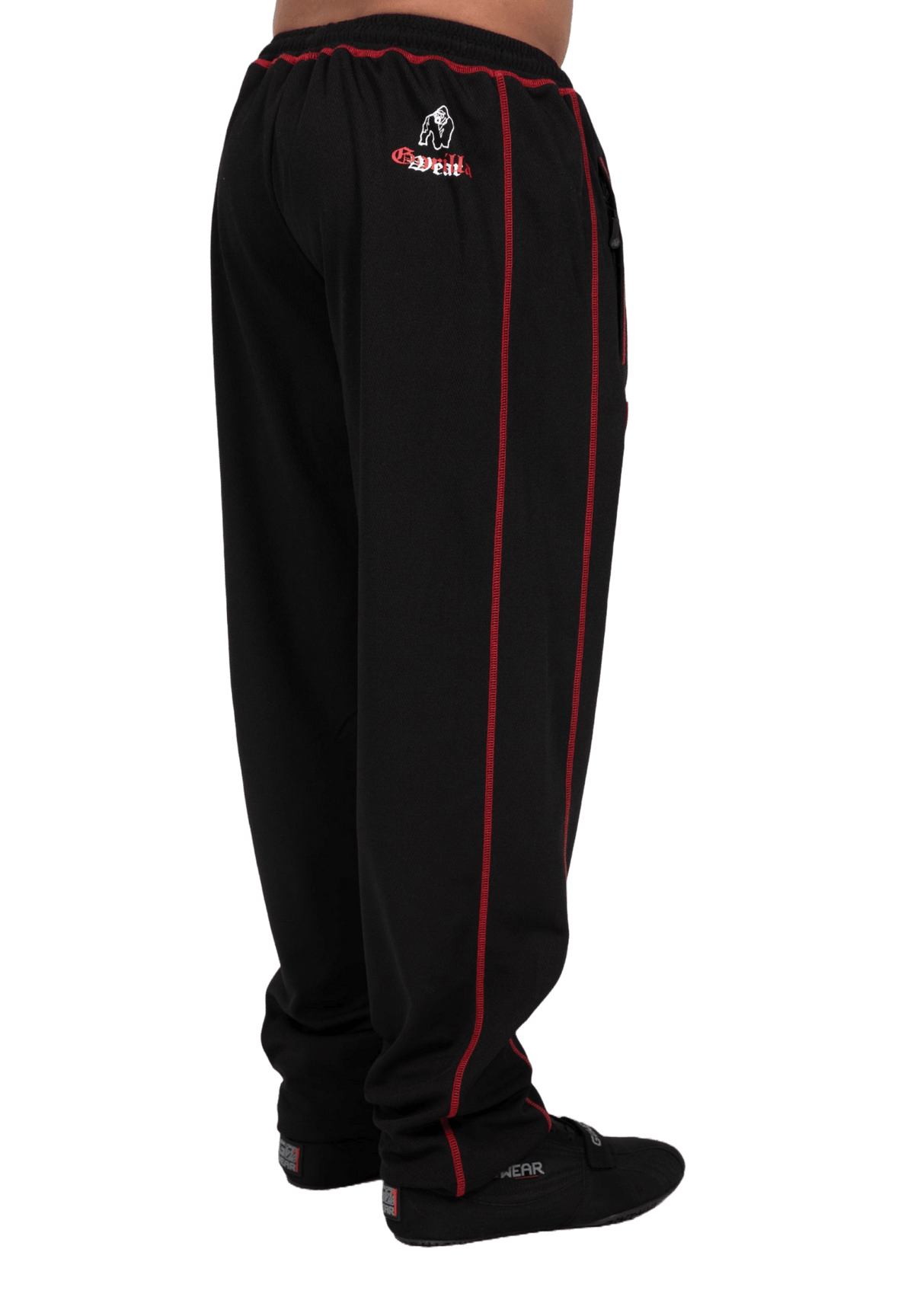 Gorilla Wear Marlow Mesh Pants - Svart/Röd - Gorilla Wear | Kraft & Kontroll