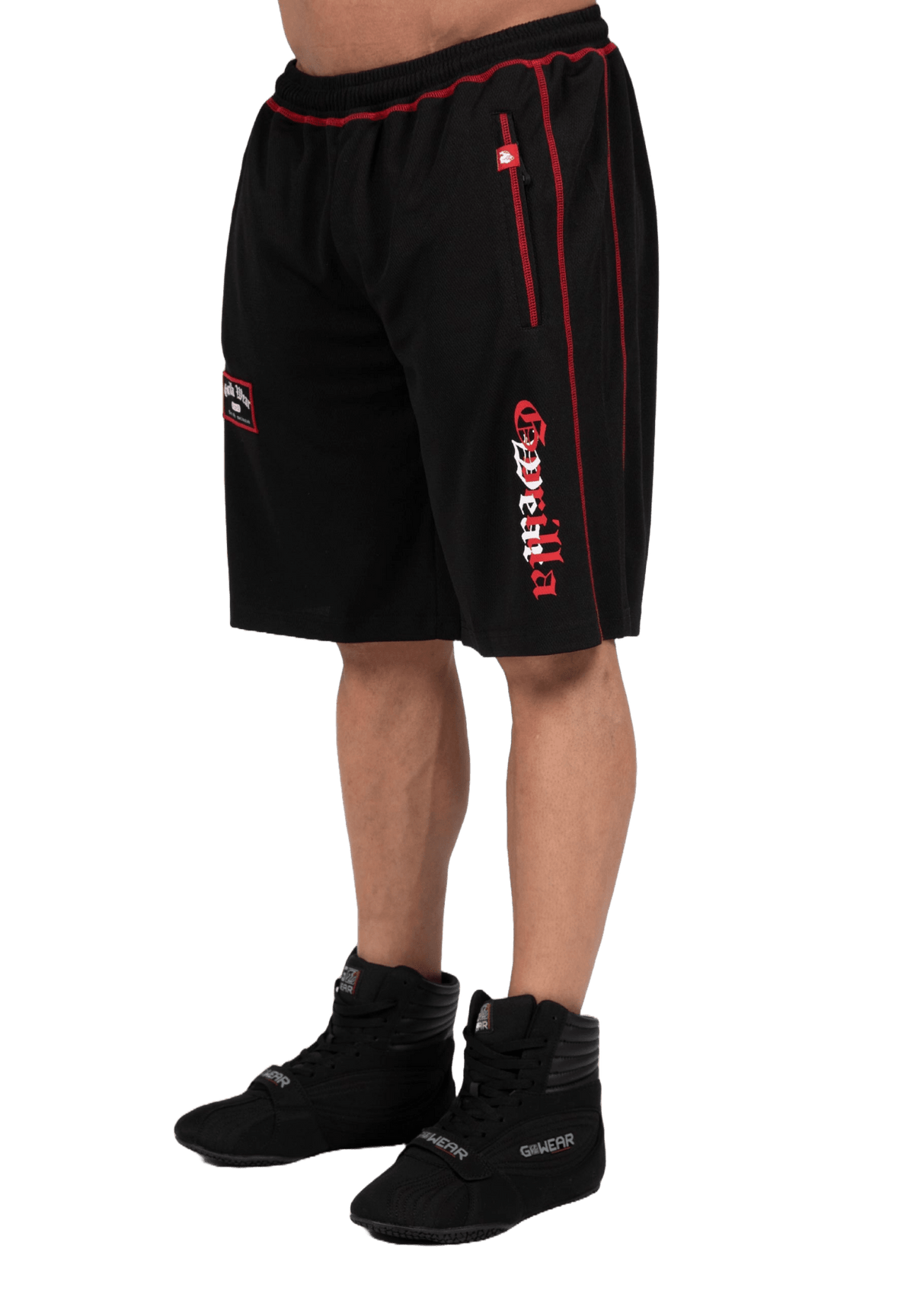 Gorilla Wear Marlow Mesh Shorts - Svart/Röd - Gorilla Wear | Kraft & Kontroll