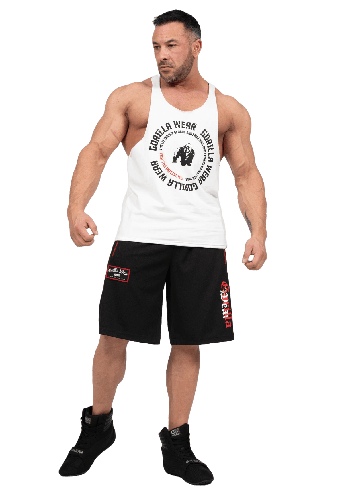 Gorilla Wear Marlow Mesh Shorts - Svart/Röd - Gorilla Wear | Kraft & Kontroll