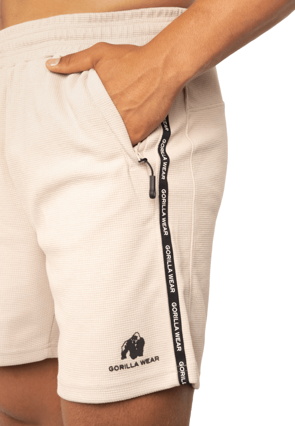 Gorilla Wear Harvey Track Shorts - Beige - Gorilla Wear | Kraft & Kontroll