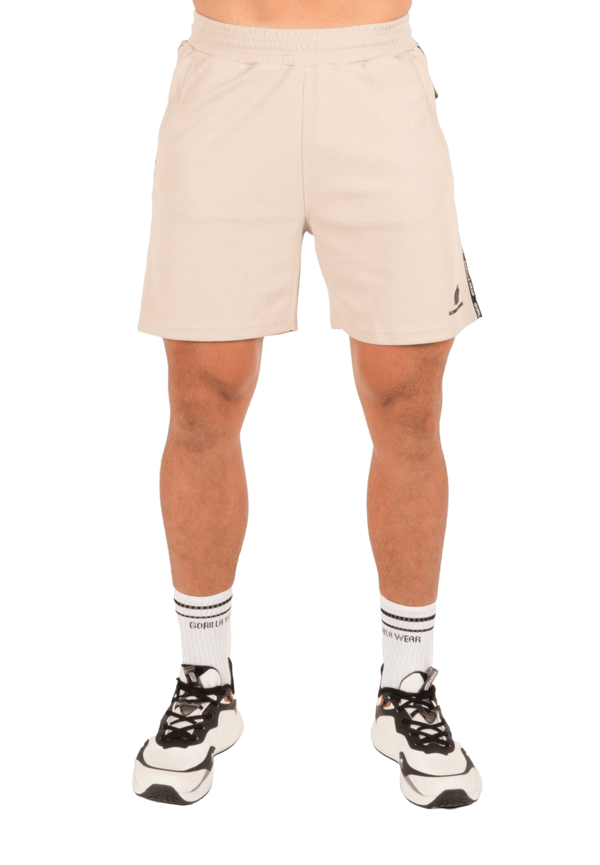 Gorilla Wear Harvey Track Shorts - Beige - Gorilla Wear | Kraft & Kontroll