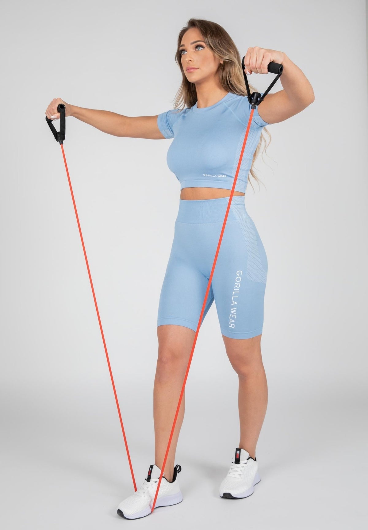 Gorilla Wear Selah Seamless Crop Top - Light Blue - Gorilla Wear | Kraft & Kontroll