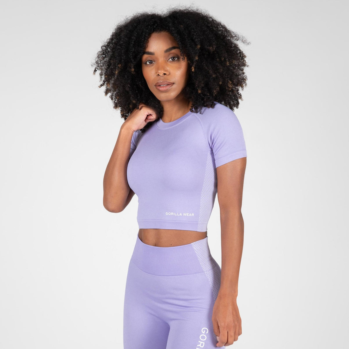 Gorilla Wear Selah Seamless Crop Top - Lilac - Gorilla Wear | Kraft & Kontroll