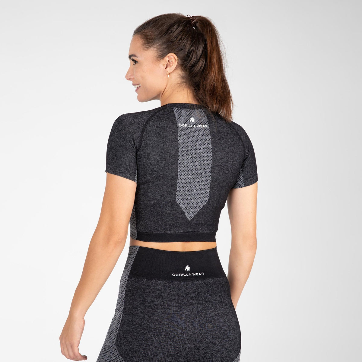 Gorilla Wear Selah Seamless Crop Top - Svart - Gorilla Wear | Kraft & Kontroll