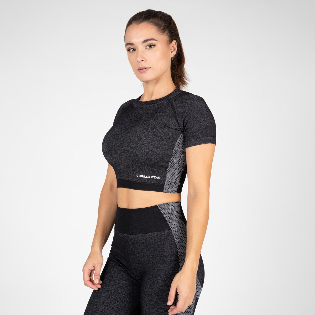 Gorilla Wear Selah Seamless Crop Top - Svart - Gorilla Wear | Kraft & Kontroll