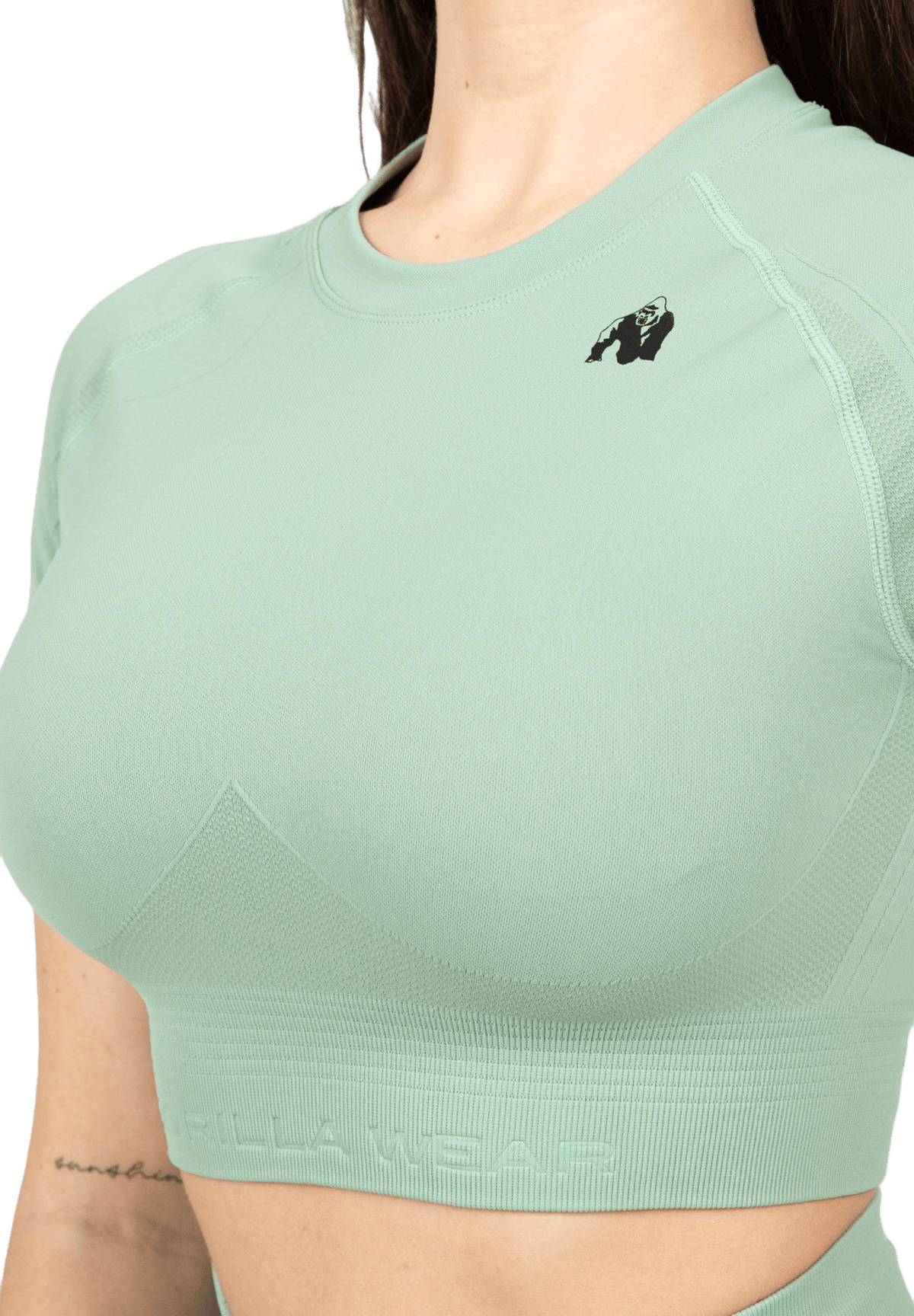 Gorilla Wear Whitney Seamless Crop Top - Grön - Gorilla Wear | Kraft & Kontroll
