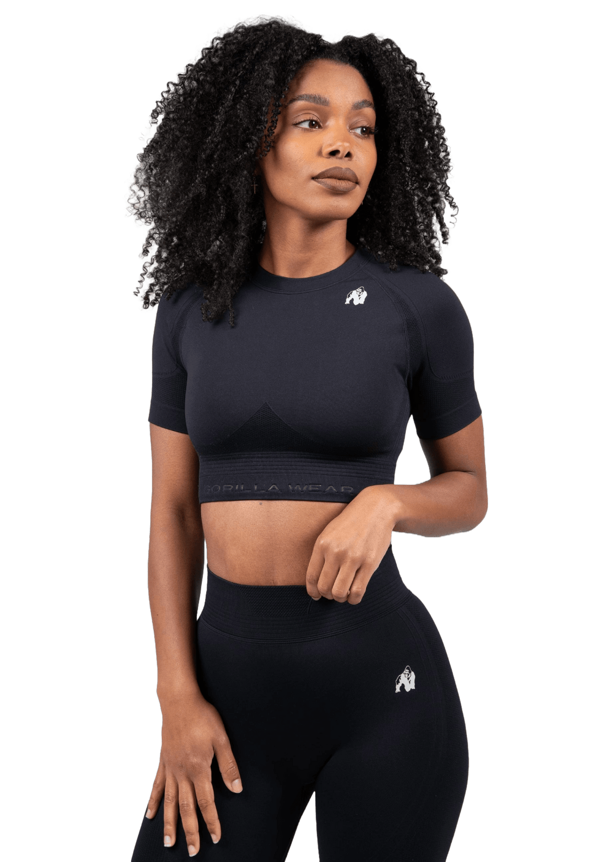 Gorilla Wear Whitney Seamless Crop Top - Svart - Gorilla Wear | Kraft & Kontroll