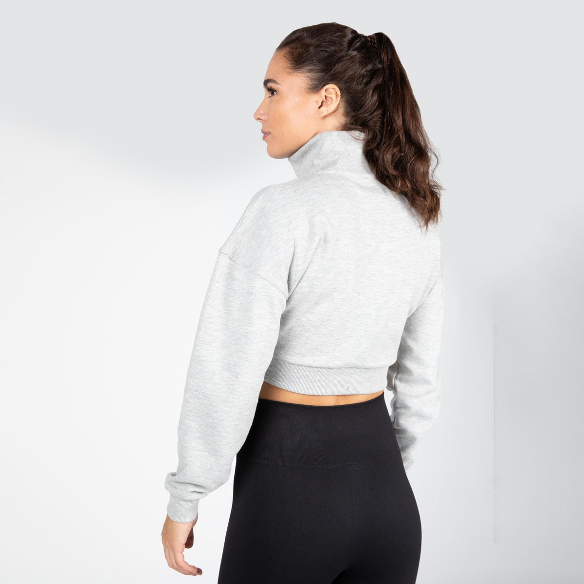 Gorilla Wear Ocala Cropped Half-Zip Sweatshirt - Grå - Gorilla Wear | Kraft & Kontroll