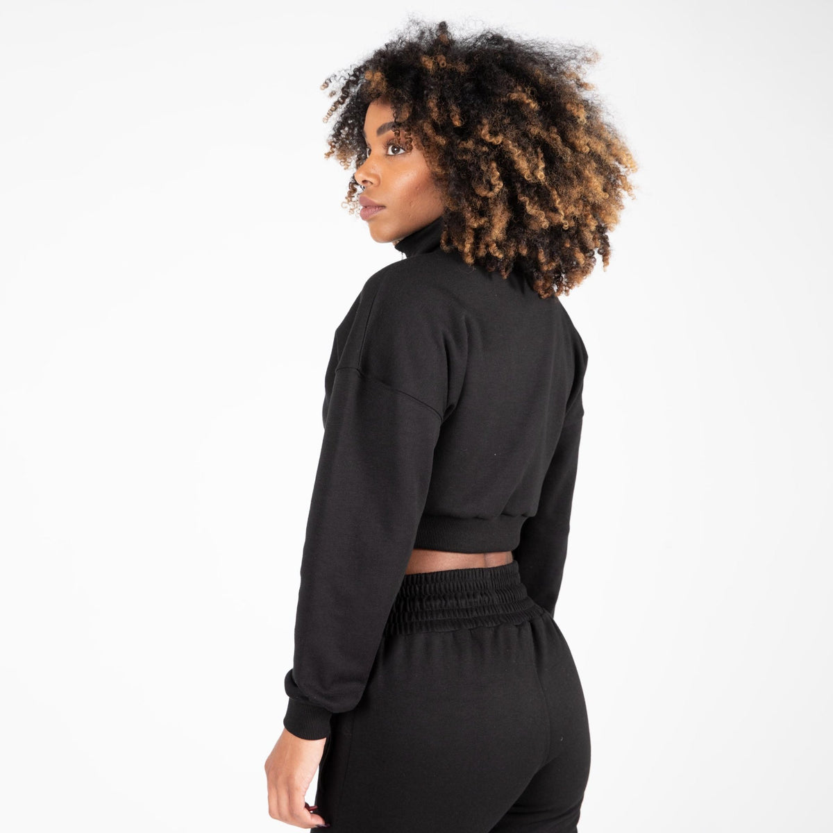 Gorilla Wear Ocala Cropped Half-Zip Sweatshirt - Svart - Gorilla Wear | Kraft & Kontroll