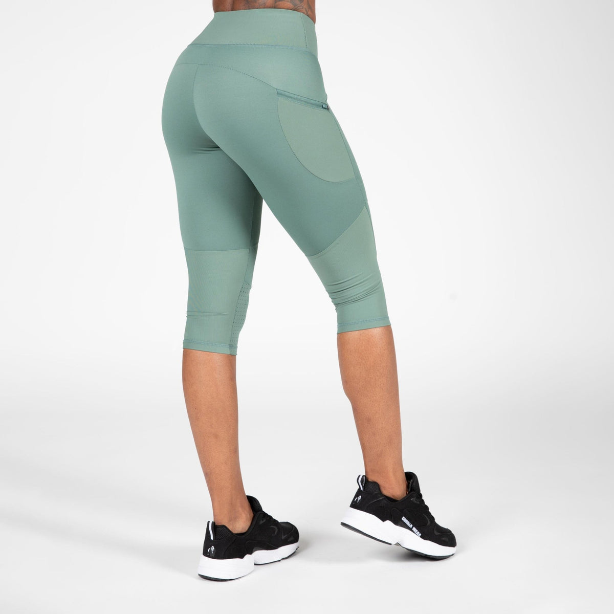 Gorilla Wear Monroe Cropped Leggings - Army Green - Gorilla Wear | Kraft & Kontroll