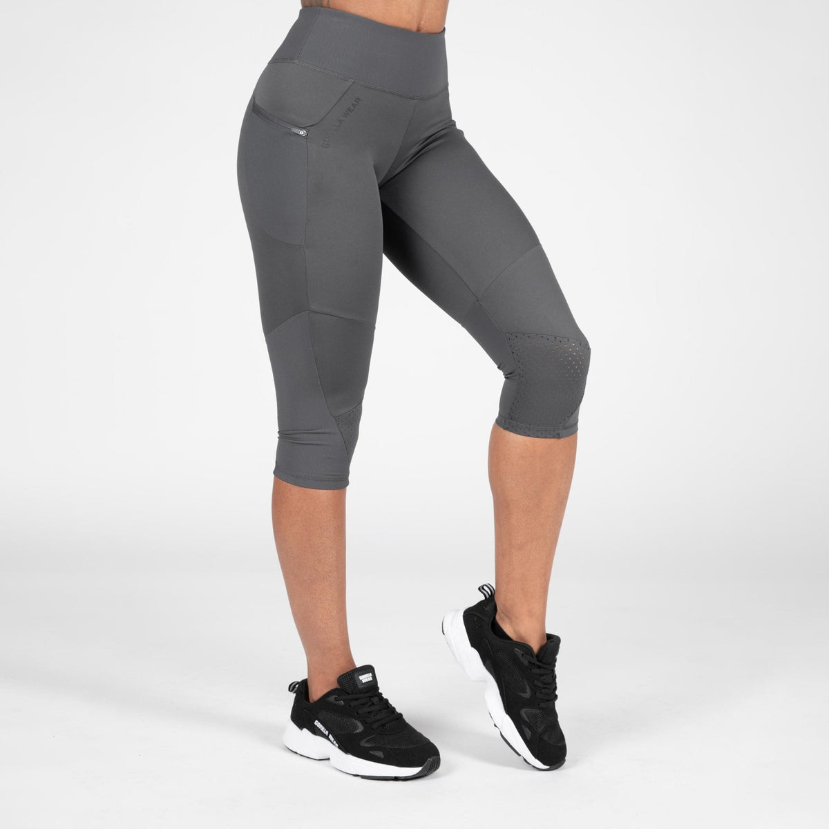 Gorilla Wear Monroe Cropped Leggings - Grå - Gorilla Wear | Kraft & Kontroll