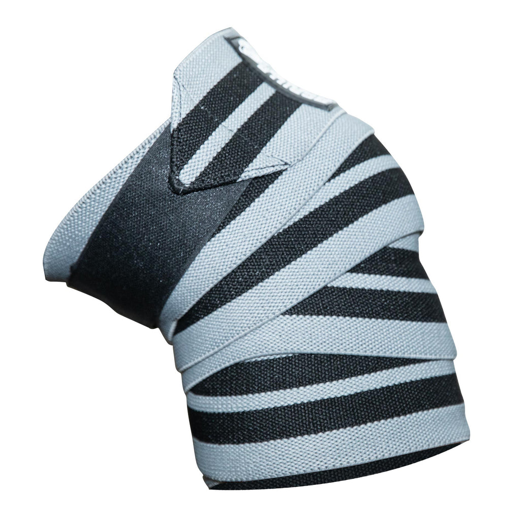 Gorilla Wear GW Knee Wraps 2,5 m - Grå/Svart