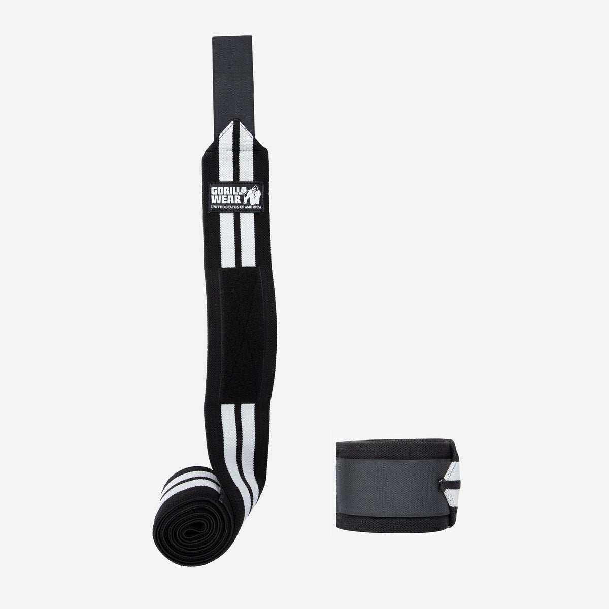 Gorilla Wear GW Knee Wraps 2 m - Svart/Vit