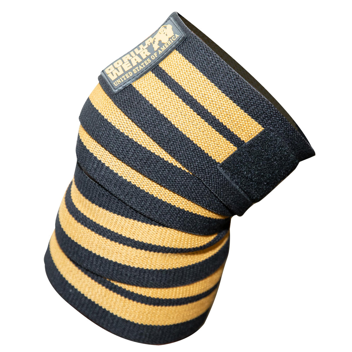 Gorilla Wear GW Knee Wraps 2,5 m - Svart/Guld