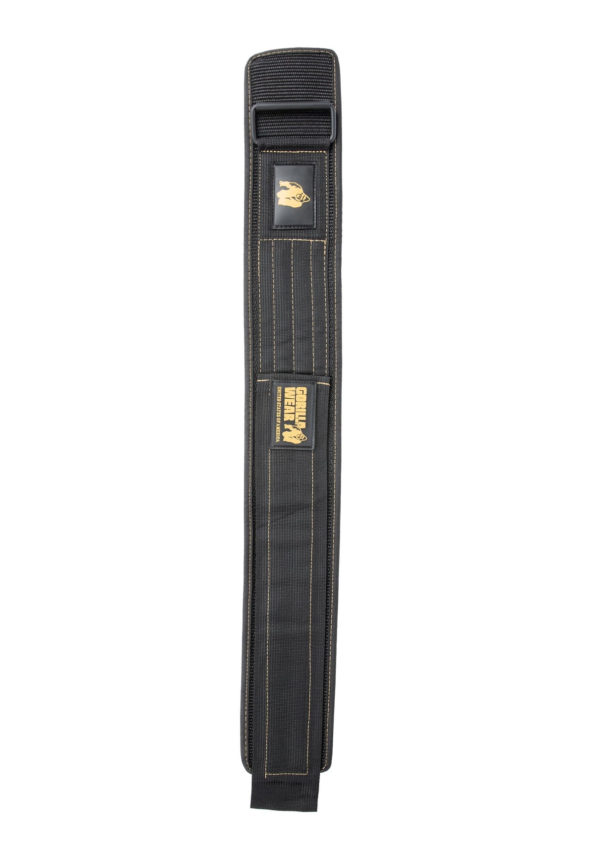 Gorilla Wear 4 Inch Nylon Belt - Svart/Guld