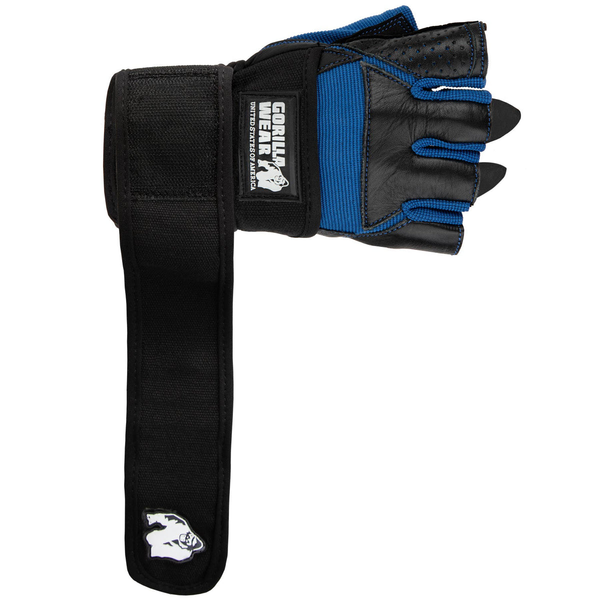 Gorilla Wear Dallas Wrist Wraps Gloves - Svart/Blå
