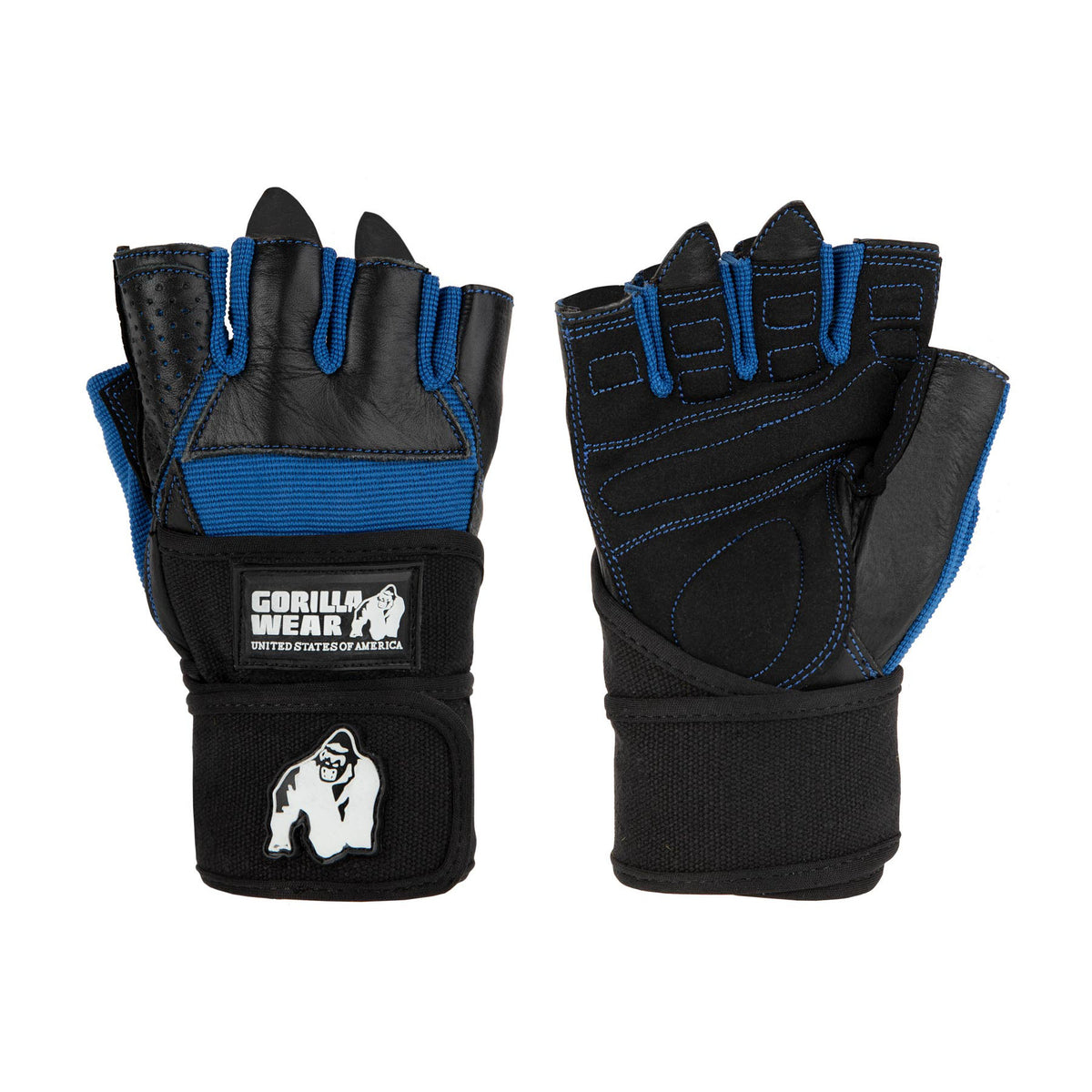 Gorilla Wear Dallas Wrist Wraps Gloves - Svart/Blå