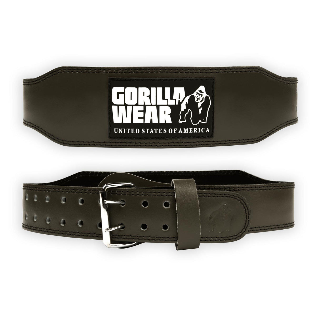Gorilla Wear 4 Inch Padded Leather Belt - Army Green