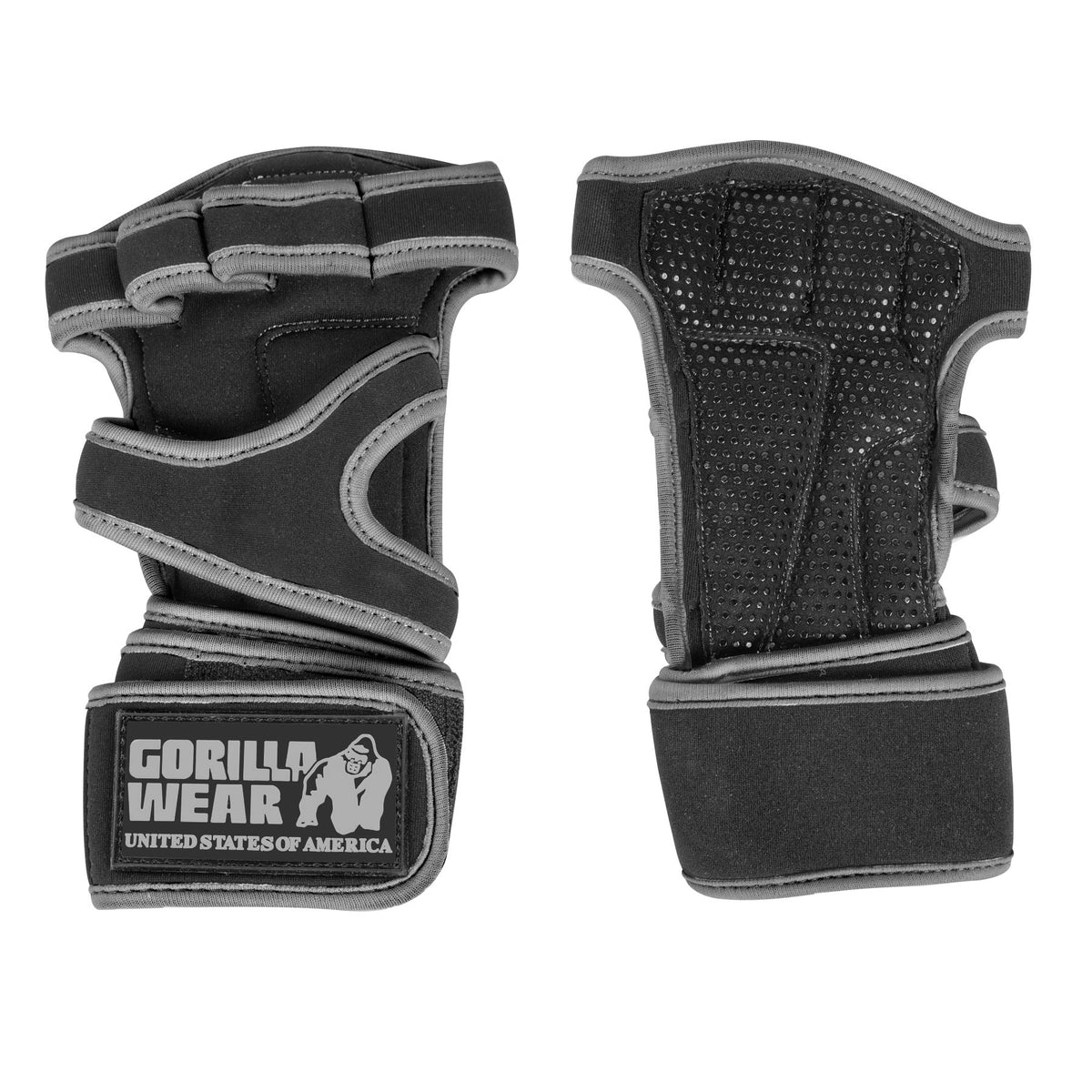 Gorilla Wear Yuma Weightlifting Workout Gloves - Svart/Grå